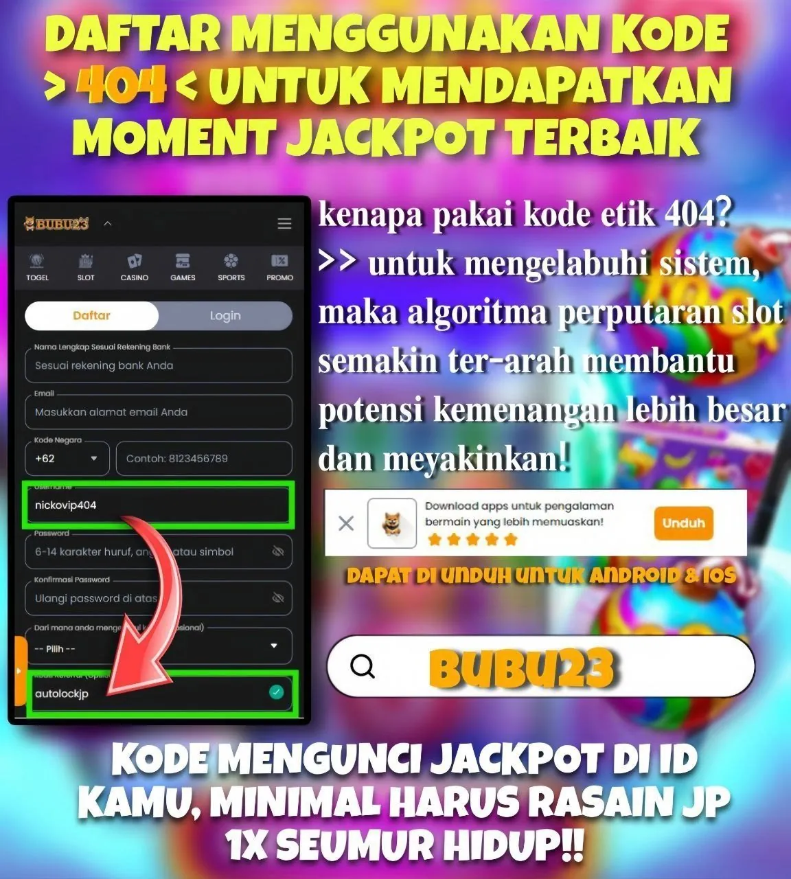 BUBU23 ⚡ Aplikasi Resmi | Daftar Sekarang