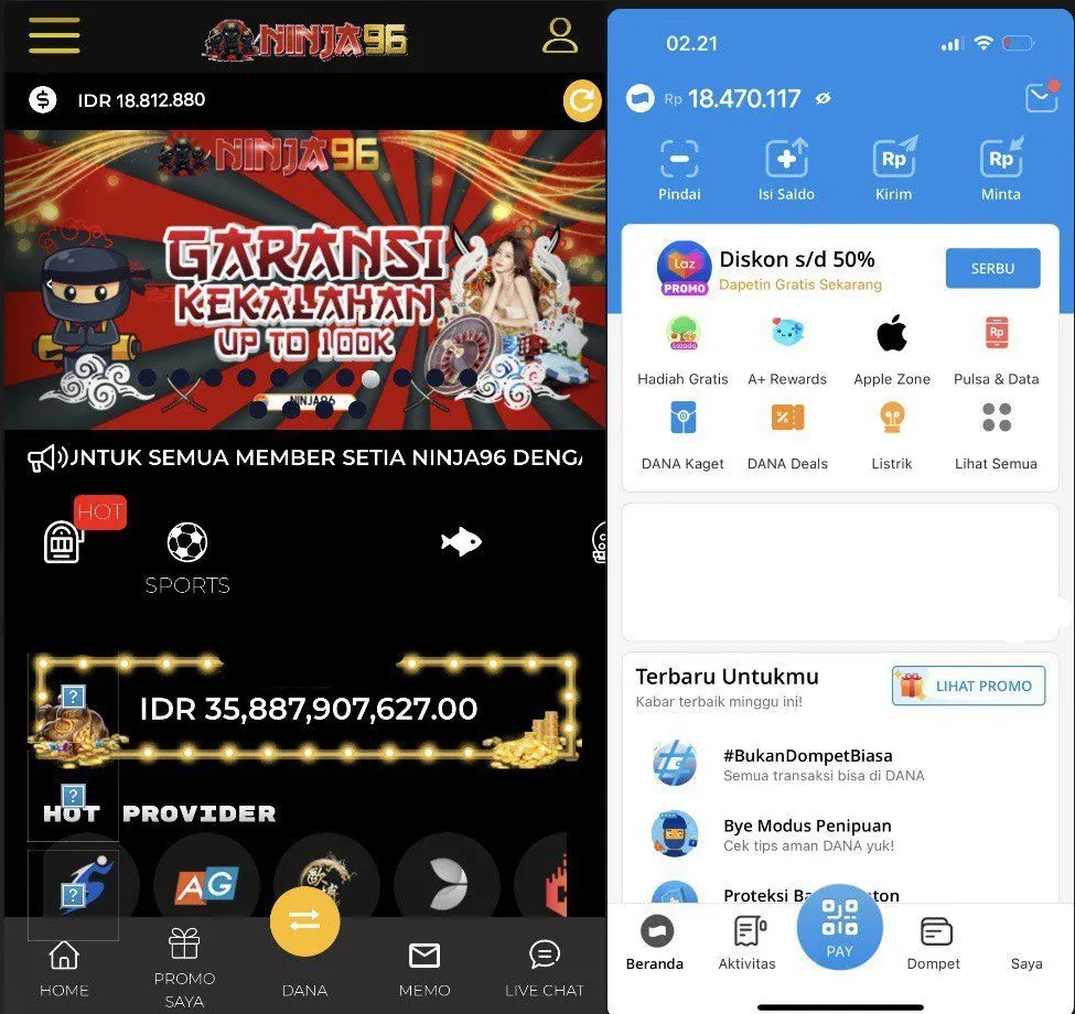 NINJA96 ⚡ Aplikasi Resmi | Daftar Sekarang